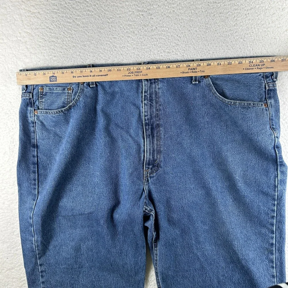 Levis 550 Jeans Mens 50x30 Medium Wash Blue Denim Relaxed Tapered Zip Fly